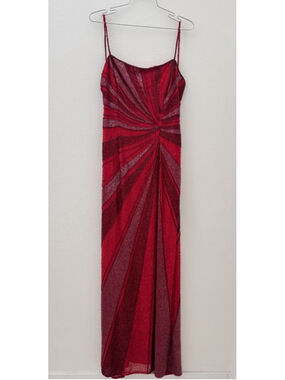 Vintage 90s Y2K Red Beaded Cache Dress Size L